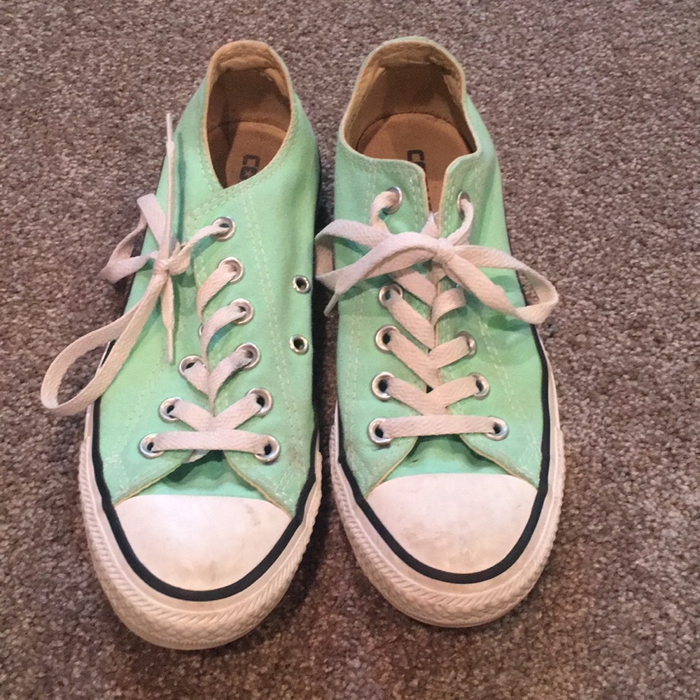 Mint green converse all star Sz 7
